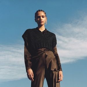 Zara v-neck knit dress